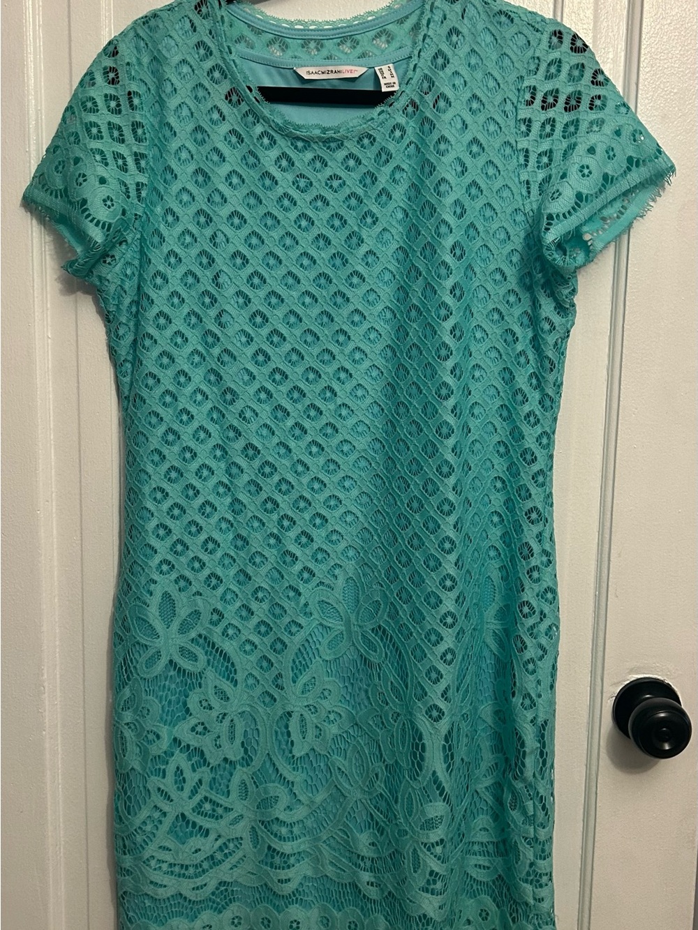 Isaac Mizrahi Live Teal Lace Dress